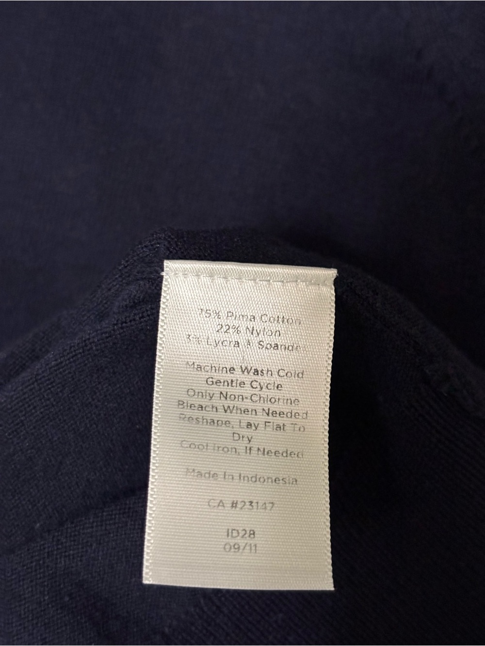 Talbots Navy Button-Up Cotton-Blend Cardigan - Picture 4 of 4